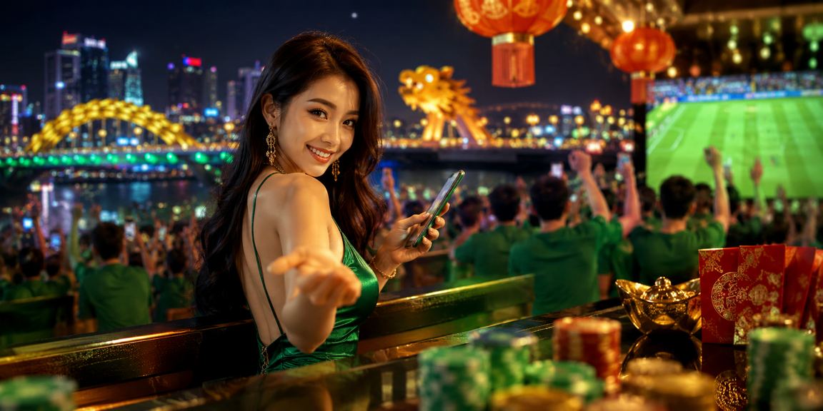 Người chơi đặt cược thể thao tại Đà Nẵng với ánh sáng phố đêm