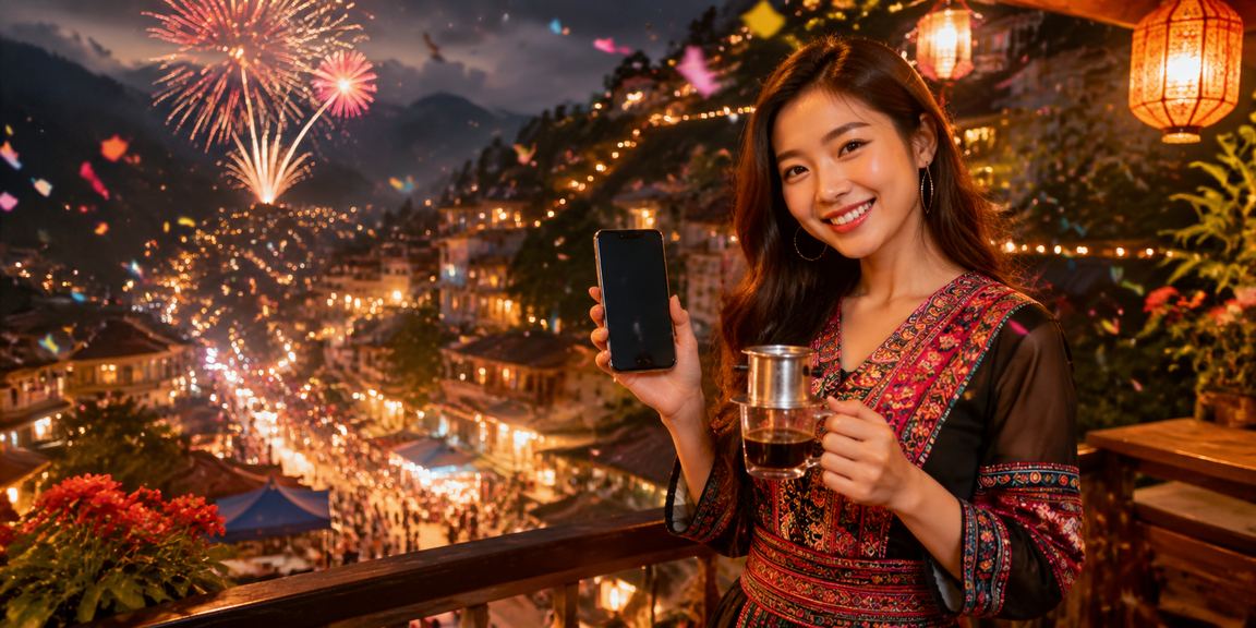 Khách hàng sử dụng điện thoại để tiếp cận mẹo cá cược 7mau tại Sapa